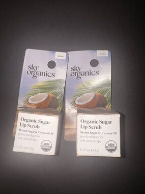 Sky Organics Organic Sugar Lip Scrub - Brown (Set of 2)